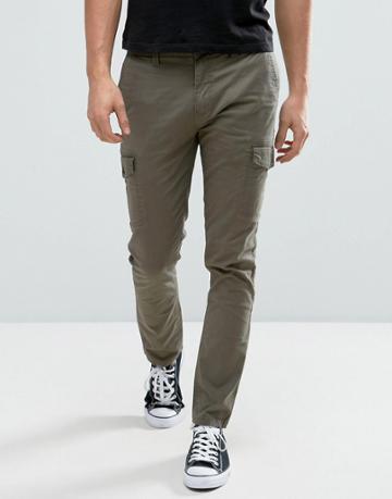 Minimum Amaro Cargo Pants Slim Fit In Green - Green