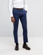 Rudie Slim Fit Suit Pants In Blue Jacquard - Blue