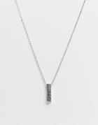 Icon Brand Cracked Bar Necklace In Silver