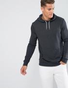New Look Hoodie With Pocket In Dark Gray - Gray