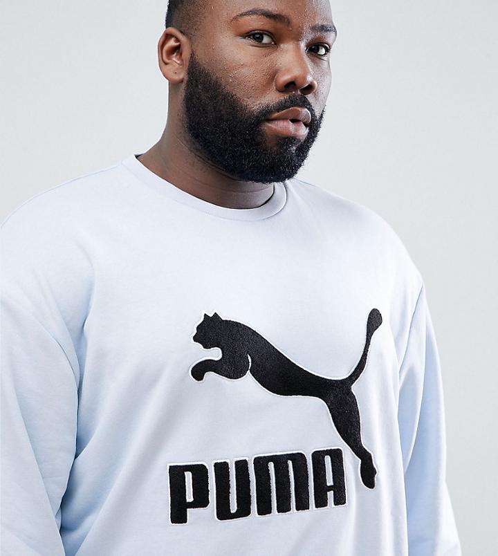 Puma Plus Vintage Toweling Logo Sweatshirt - Gray
