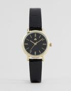 Asos Sleek Mini Black Patent Strap Watch - Black