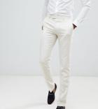 Farah Tall Skinny Wedding Suit Pants In Linen - Stone
