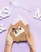 Tache Mr & Mrs Pug 3d Wedding Card - Multi