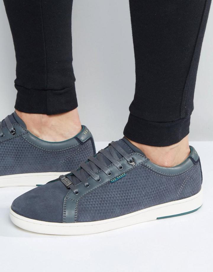 Ted Baker Owenn Suede Sneakers - Gray