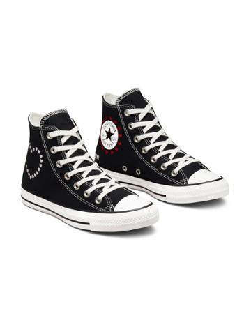 Converse Chuck Taylor All Star Hi Crafted With Love Embroidered Canvas Sneakers In Black