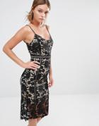 New Look Premium Crochet Lace Bodycon Dress - Black