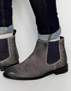 Base London Scuttle Suede Chelsea Boots - Gray