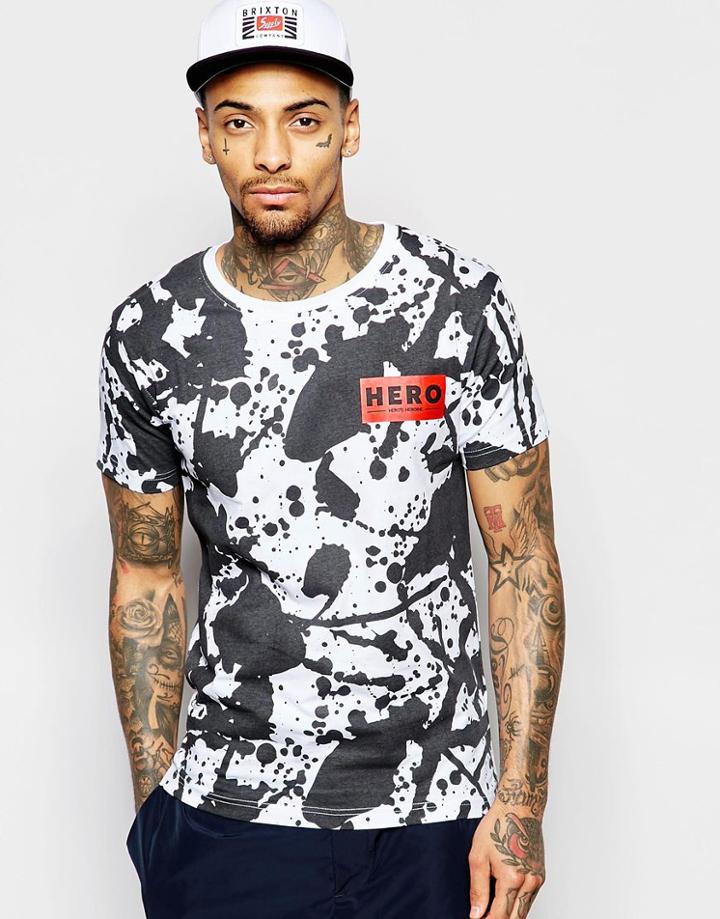 Hero's Heroine T-shirt With Splatter Print