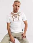 Hermano T-shirt With Snake Print In White