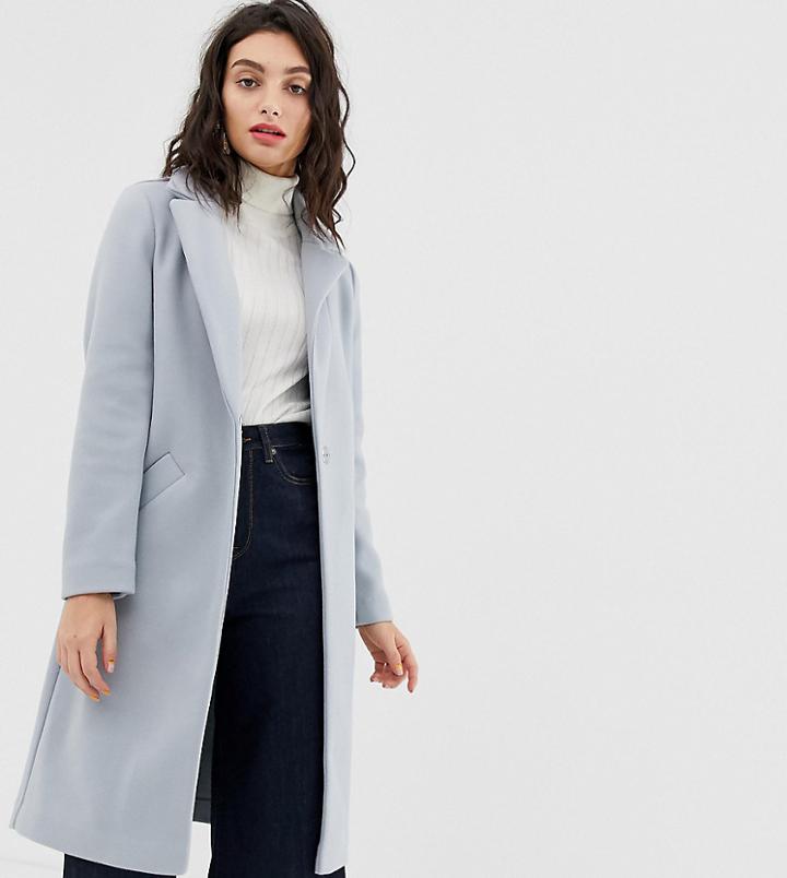 River Island Tailored Coat In Blue - Blue