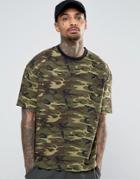 Kubban Oversized Camo T-shirt - Green