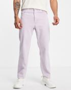 Bershka 90s Fit Baggy Jeans In Lilac-purple