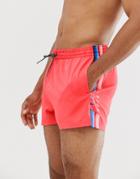 Nike Swim Super Short Retro Stripe Shorts In Pink