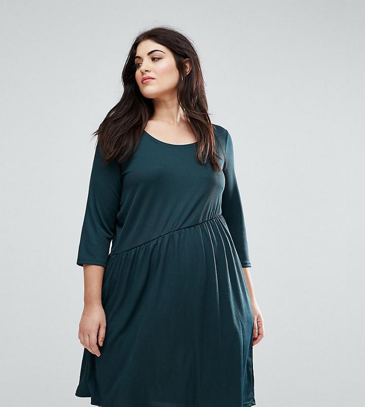 Junarose Skater Dress-green
