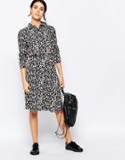 Ichi Spot Print A Line Skirt - Rose Dust