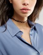 Asos Animal Print Choker Necklace - Multi