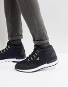 Armani Jeans Logo Lace Up Boots In Navy - Navy