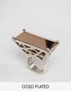 Low Luv Silver Plated Cage Ring - Silver