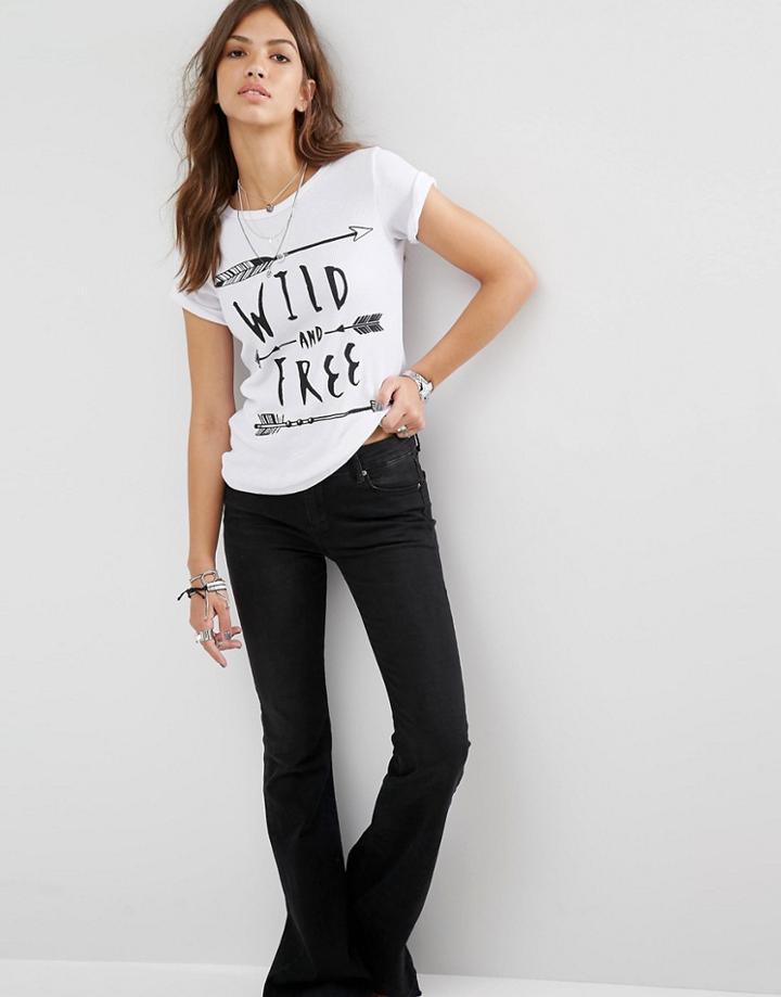Boohoo Wild & Free T-shirt - White