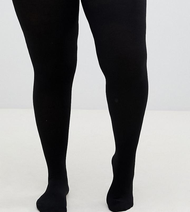 Asos Design Curve Cashmere Blend Tights - Black