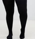 Asos Design Curve Cashmere Blend Tights - Black