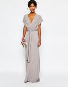 Tfnc Wedding Multiway Fishtail Maxi Dress - Opal Gray