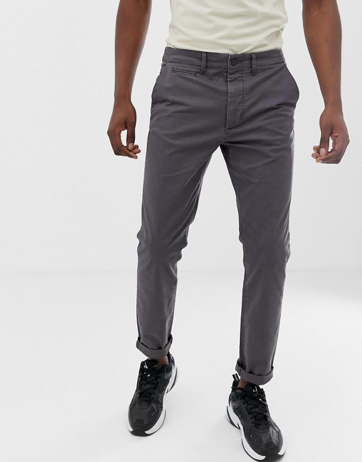 Jack & Jones Intelligence Slim Fit Chino In Stretch Cotton-gray