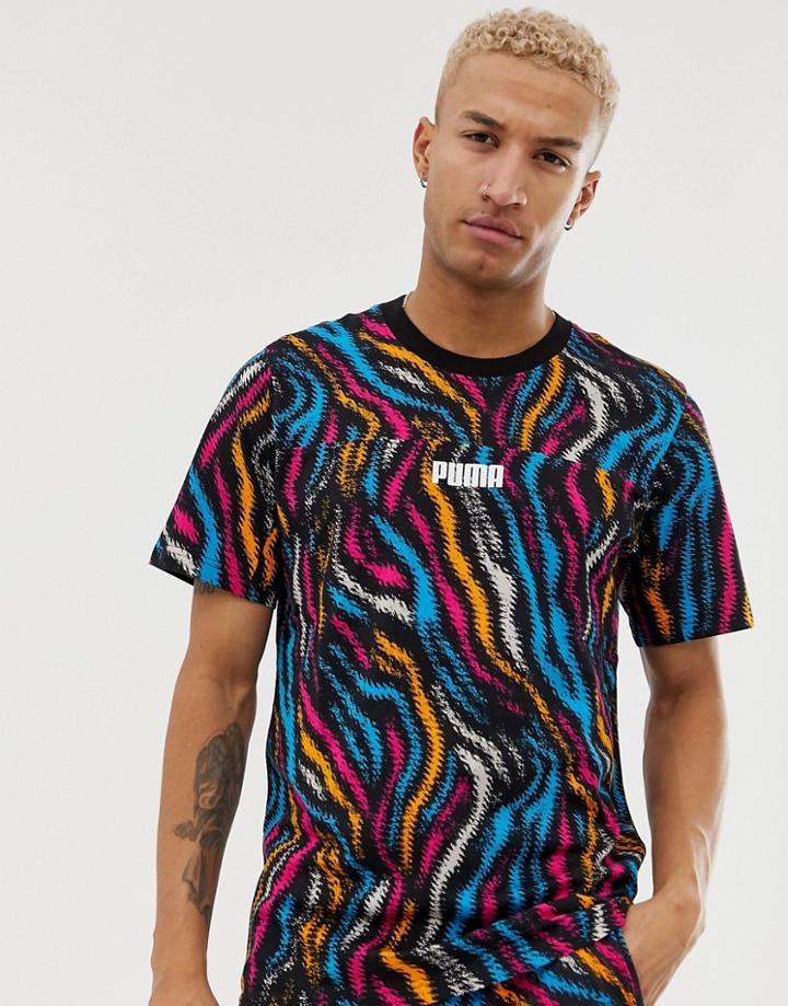 Puma Wild Pack T-shirt In Animal Print - Multi