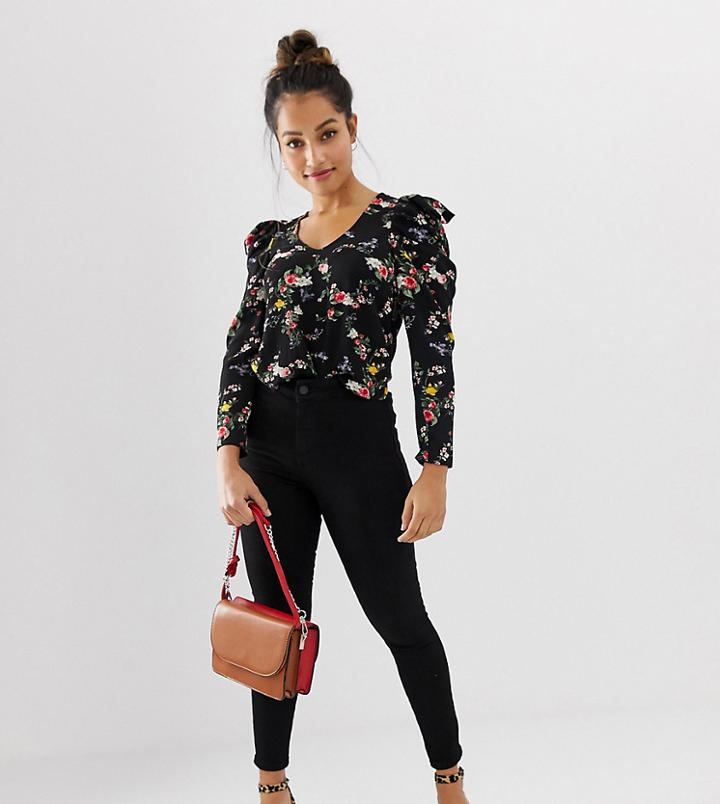 Miss Selfridge Petite Skinny Jeans-black