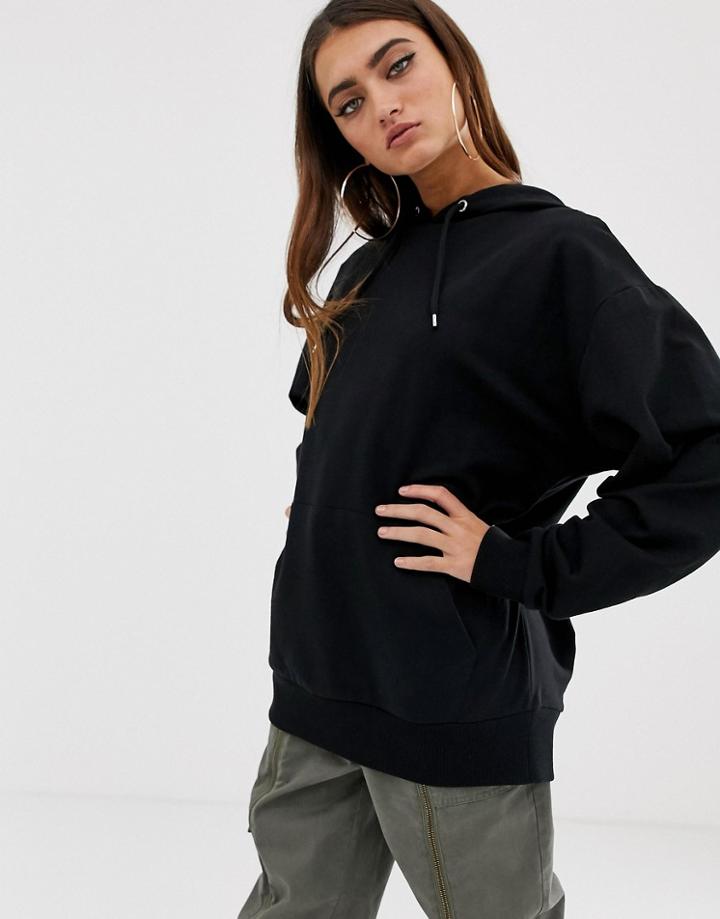 Asos Design Oversized Boyfriend Hoodie In Black