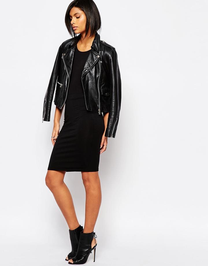 Vila Jersey Pencil Skirt - Black