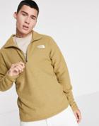 The North Face Textured Cap Rock 1/4 Zip Fleece In Brown
