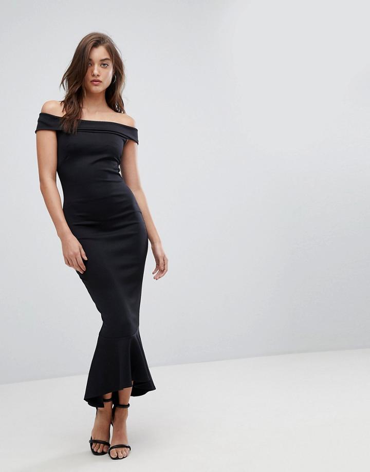 Lipsy Bardot Maxi Dress - Black
