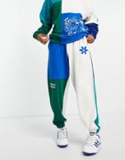 Crooked Tongues Sweatpants With Cut And Sew Detailing With Multi Prints - Part Of A Set