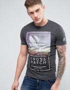 Crosshatch Photoprint T-shirt - Gray