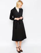 Asos Ultimate Trench In Midi Length - Black