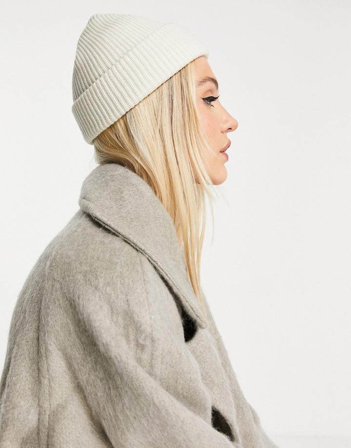 Weekday Stan Recycled Beanie In Off-white