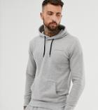 Good For Nothing Muscle Fit Hoodie In Gray With Logo