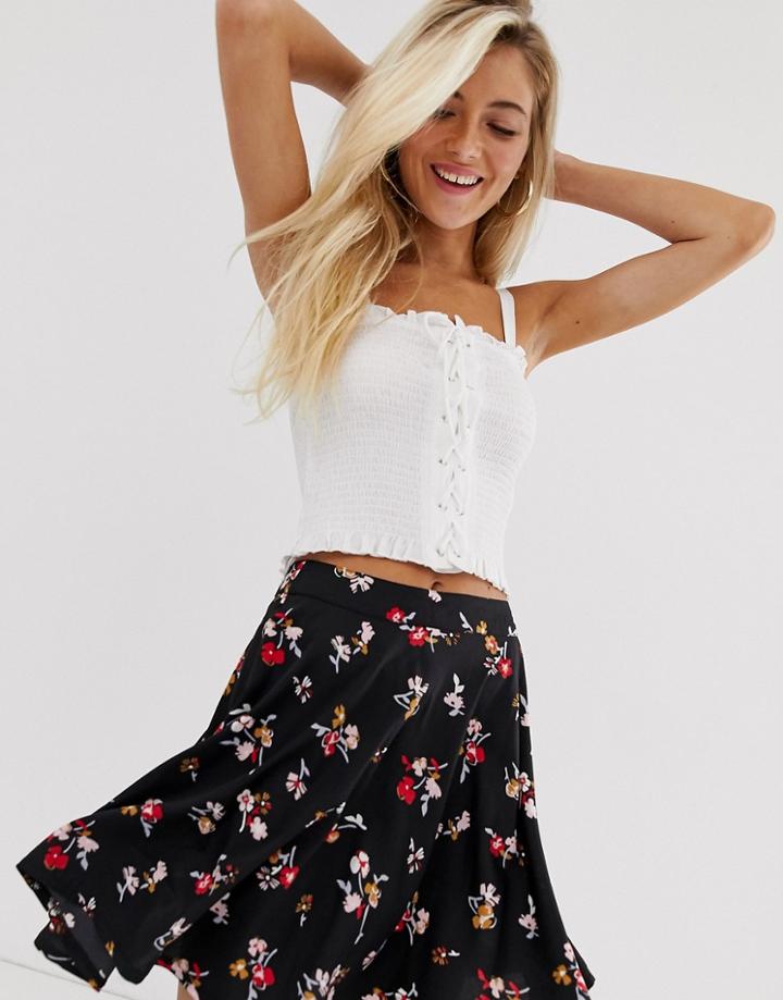 New Look Lace Up Cami In White - White