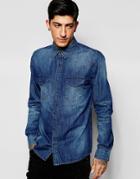 Only & Sons Denim Western Shirt - Denim Blue