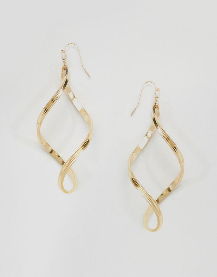 Cara Ny Spiral Drop Earrings - Gold
