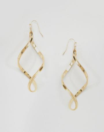 Cara Ny Spiral Drop Earrings - Gold