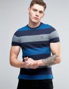 Original Penguin Birdseye Color Block Long Line T-shirt - Navy