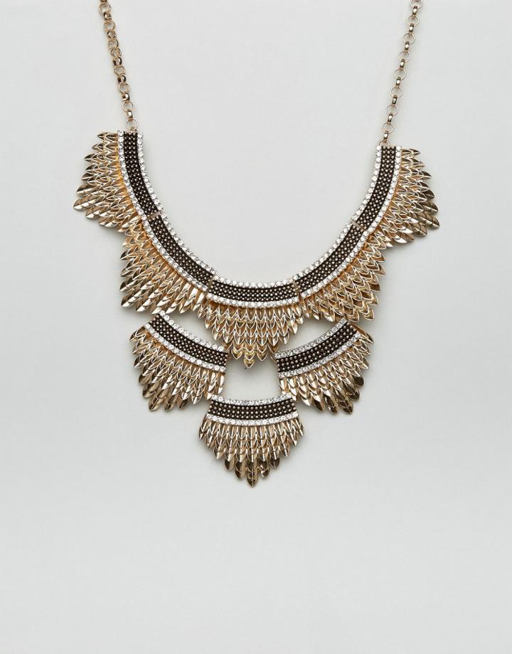 Aldo Layered Collar Necklace - Gold
