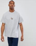 New Love Club Embroidered Goat T-shirt - Gray