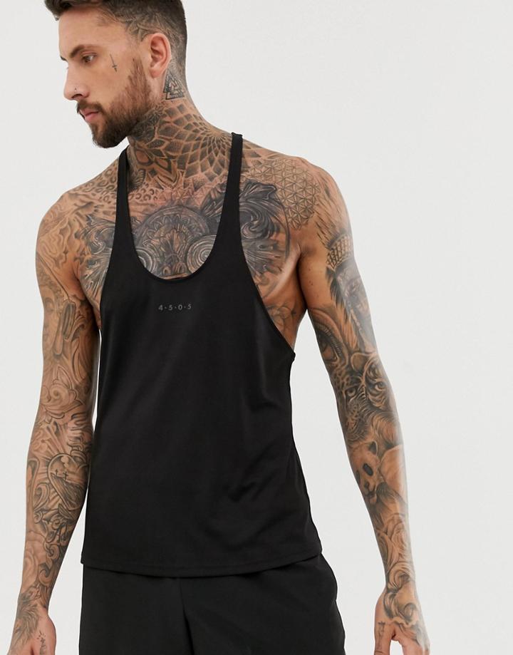 Asos 4505 Training Stringer Tank With Racer Back In Black
