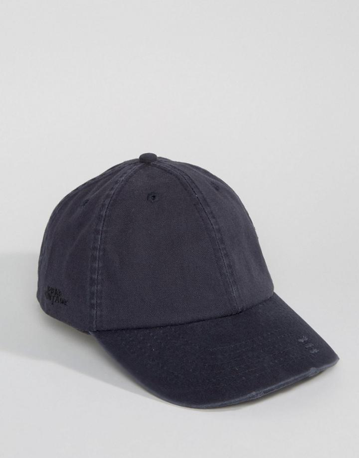 Dead Vintage Distressed Cap - Navy