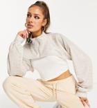 Asyou Crop Zip Through Shrug Top In Monogram - Part Of A Set-multi