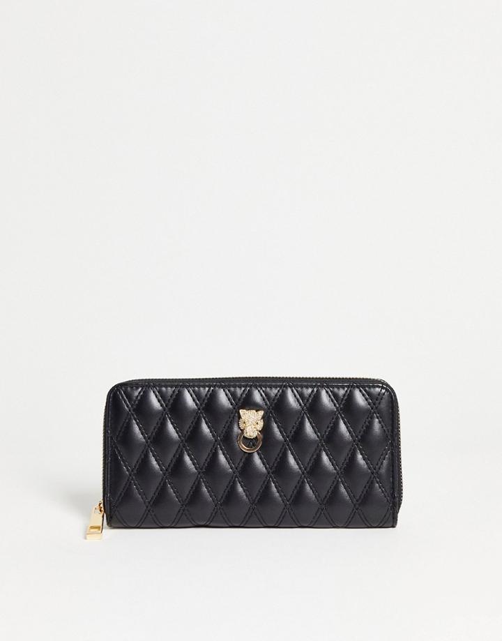 Aldo Gima Quilted Panter Wallet In Black
